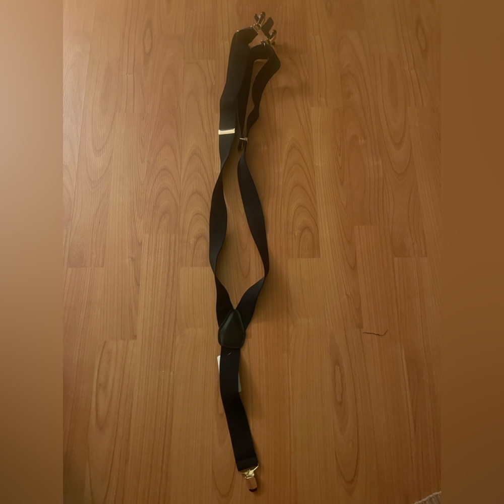 Men’s Black Suspenders NWT Medium